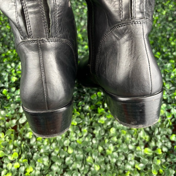 CORSO COMO BLACK KNEE HIGH PULL UP BOOTS SIZE 7.5 - Picture 5 of 13